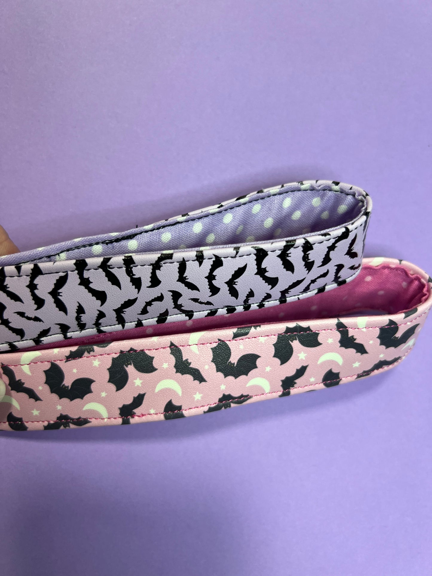 Pastel Bats Faux Leather Key Fobs