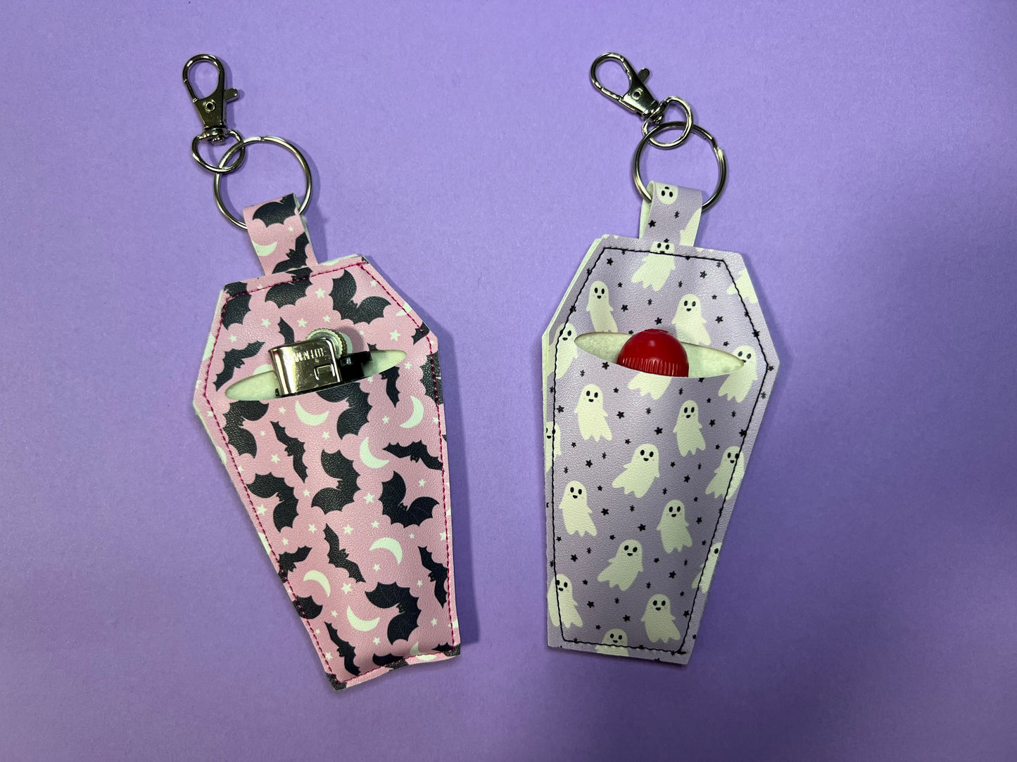 Faux Leather Coffin Lip Balm/Lighter Holder (Large)