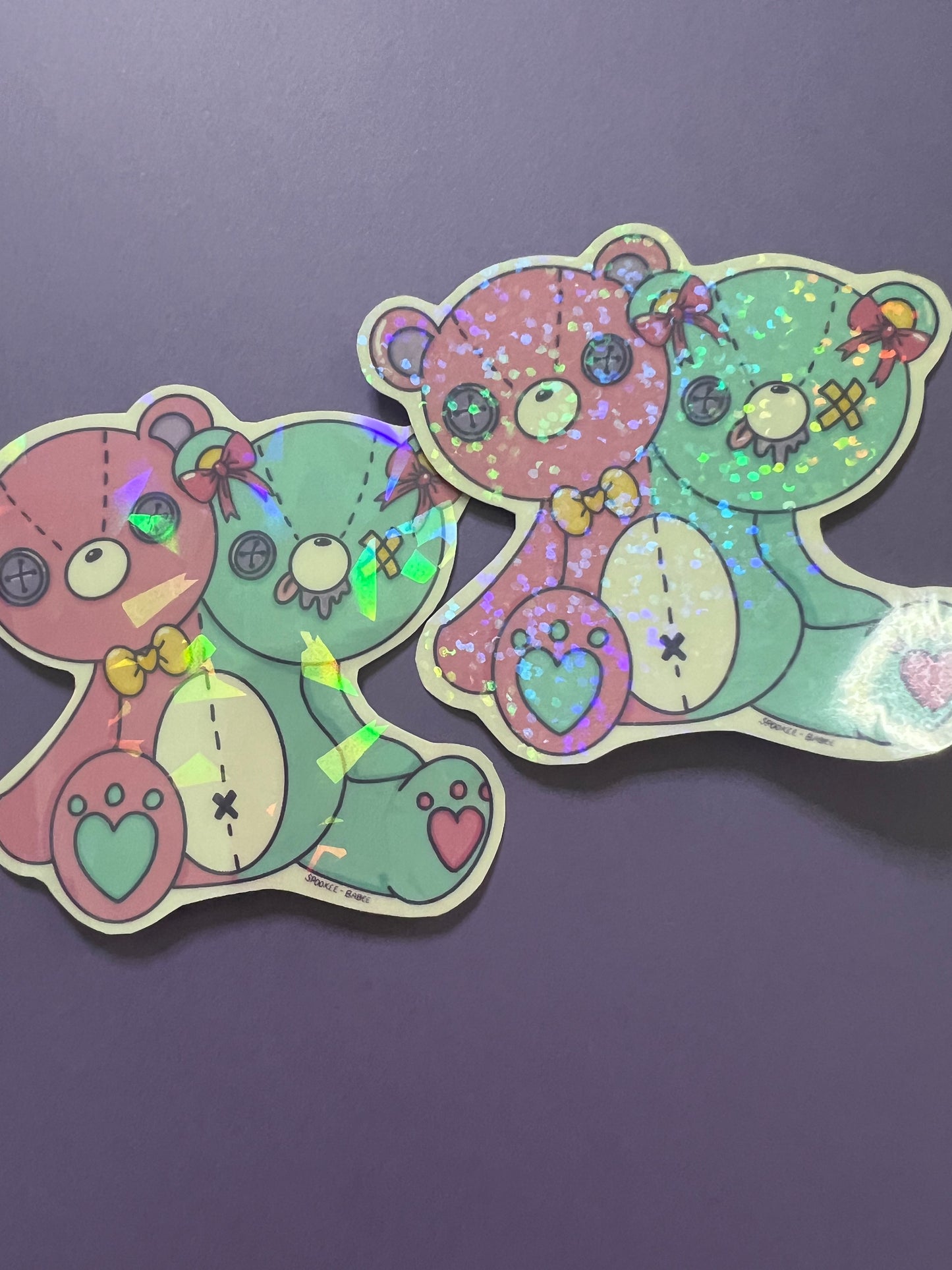 2 Headed Teddy Sticker