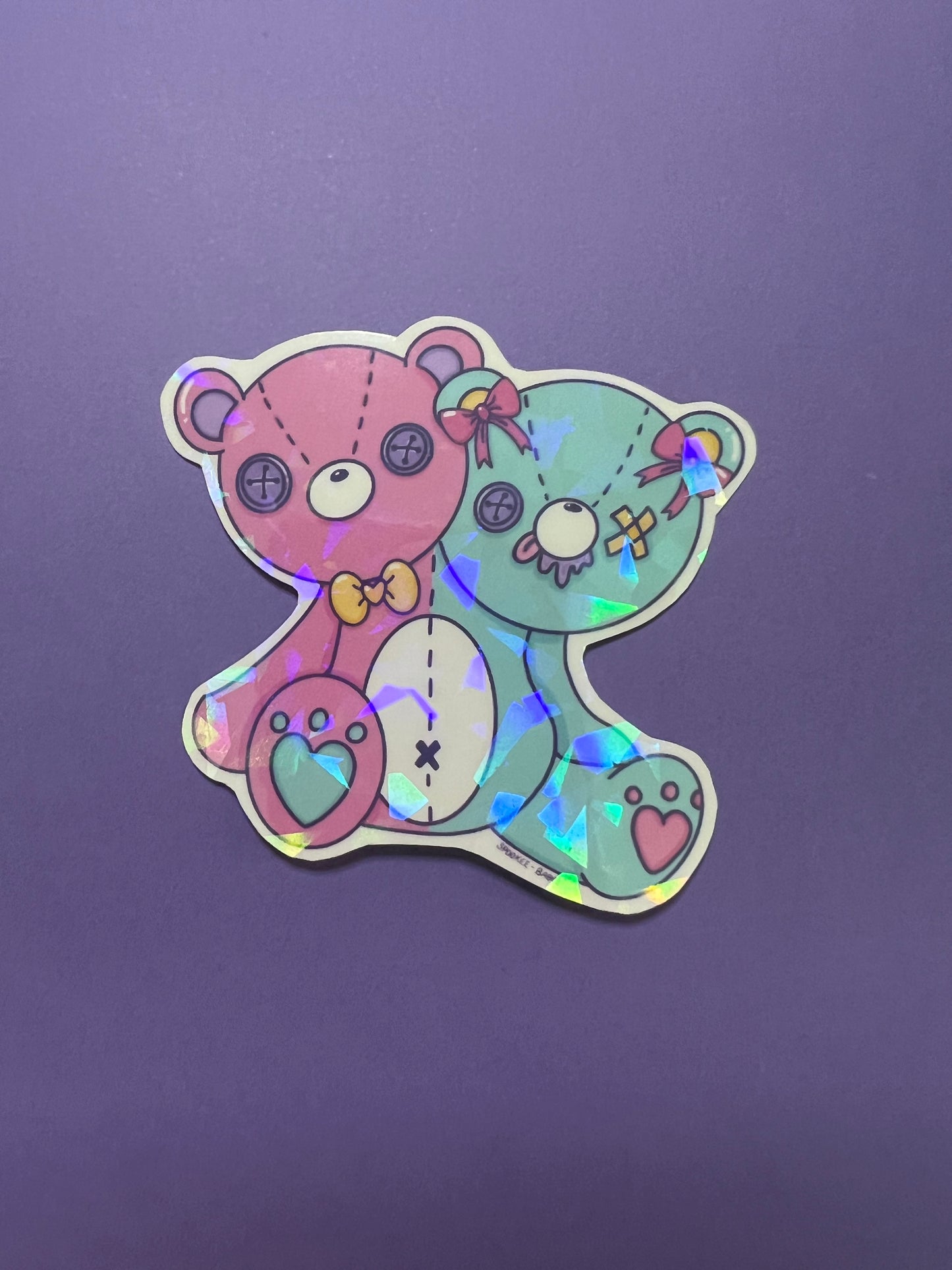 2 Headed Teddy Sticker