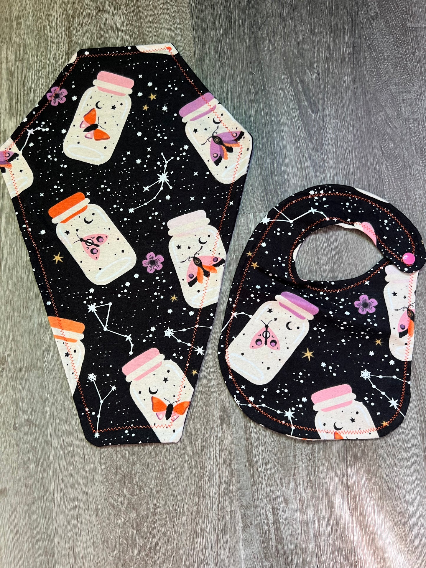 Spooky Bib & Burp Cloth Sets