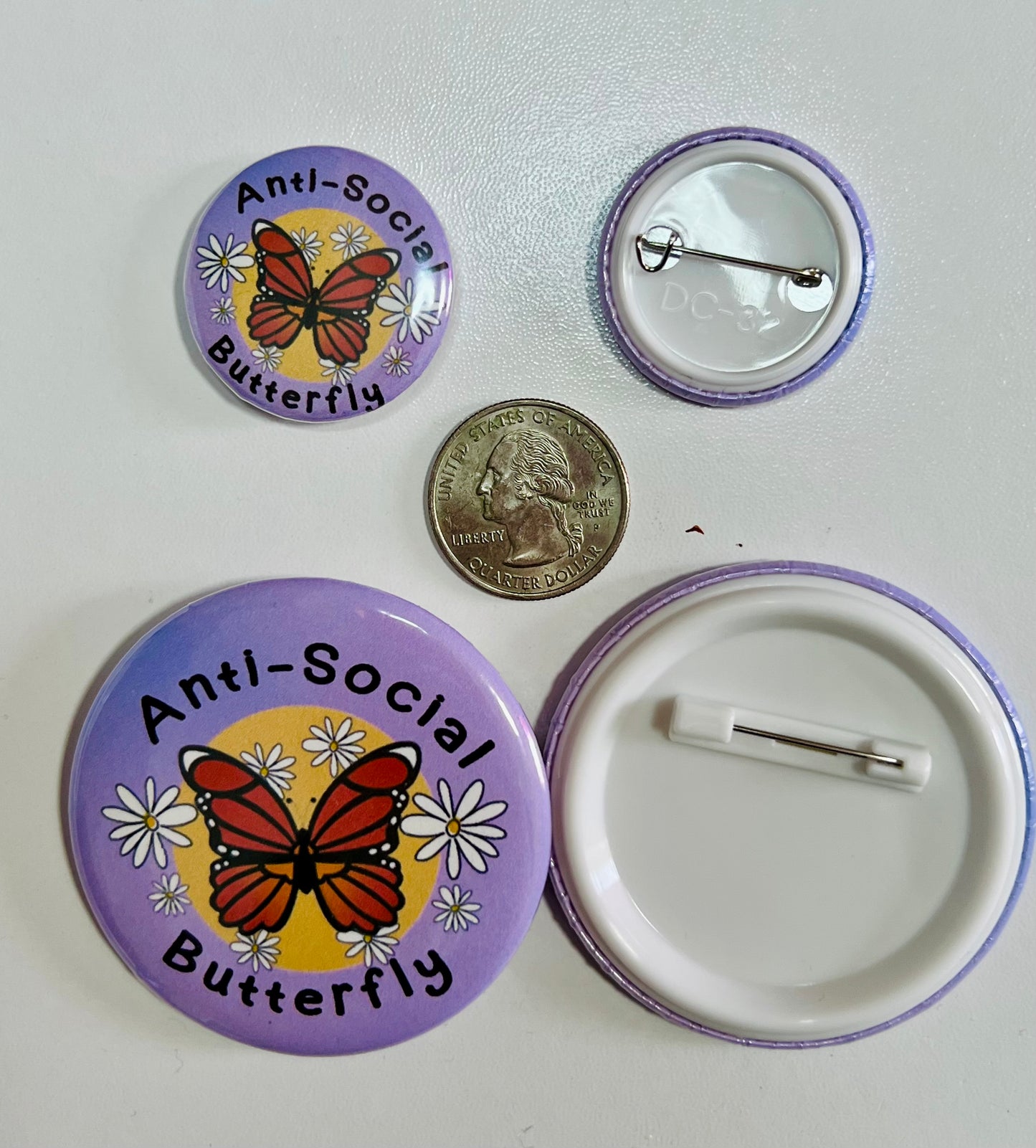 Anti-Social Butterfly Pin