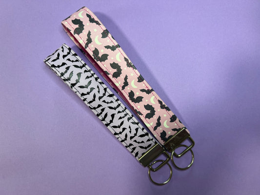 Pastel Bats Faux Leather Key Fobs