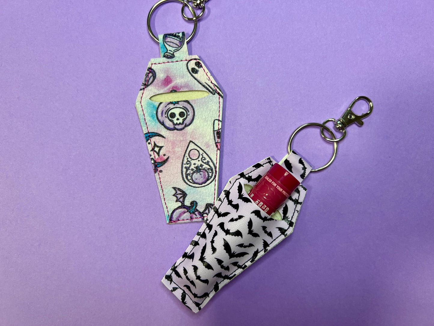 Faux Leather Coffin Lip Balm Holder (Small)