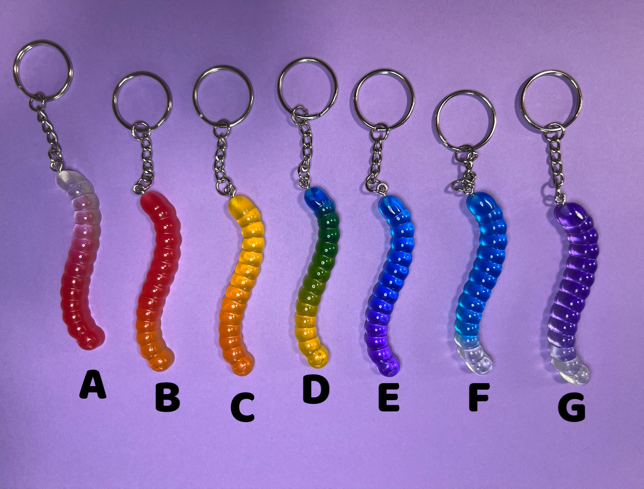 Gummy Worm Keychains
