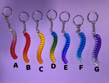 Gummy Worm Keychains