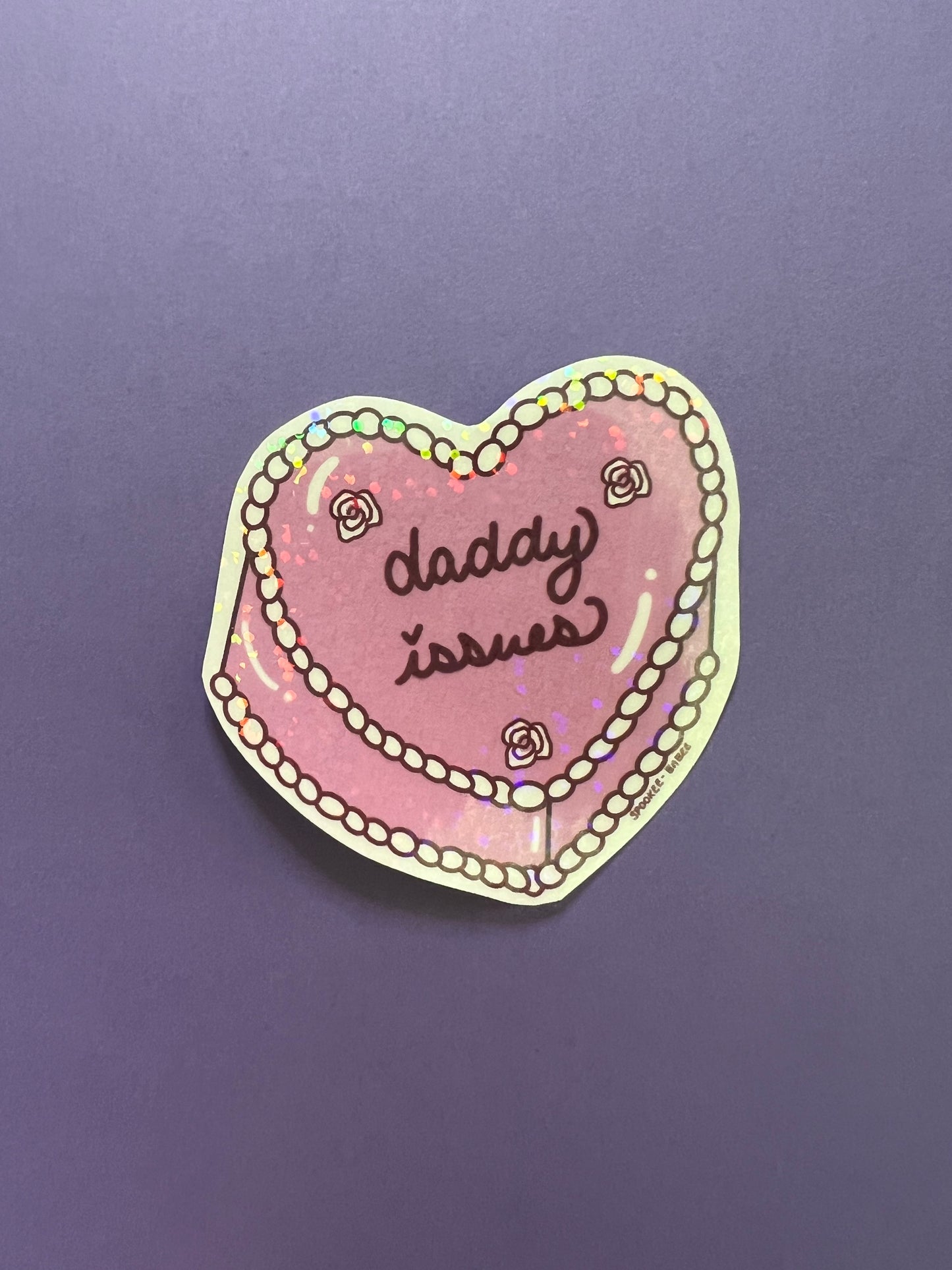 Daddy Issues Cake Sticker