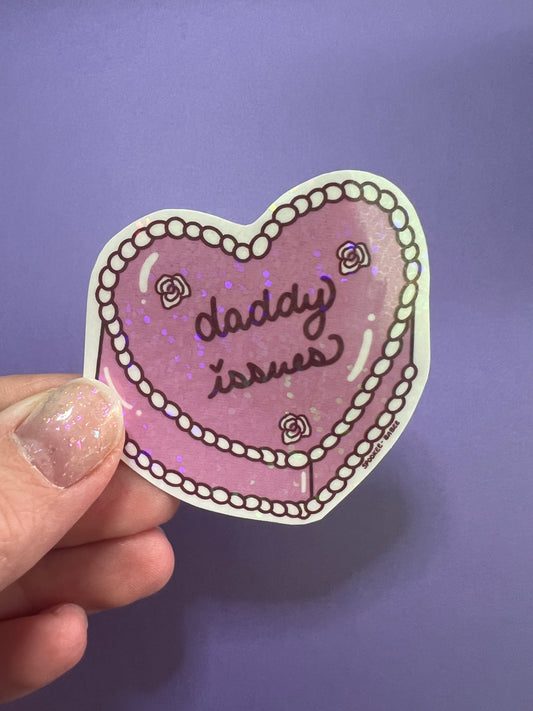 Daddy Issues Cake Sticker