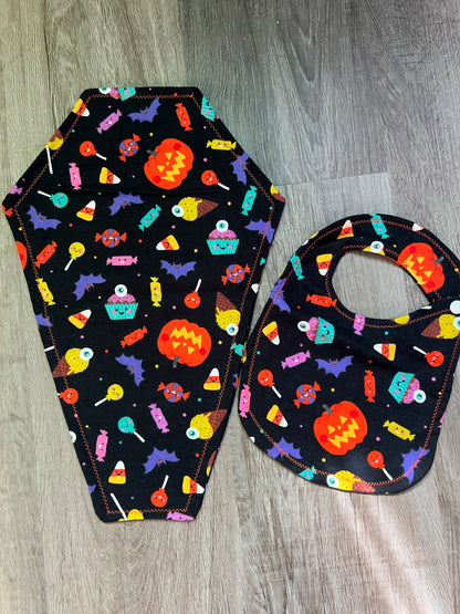 Spooky Bib & Burp Cloth Sets