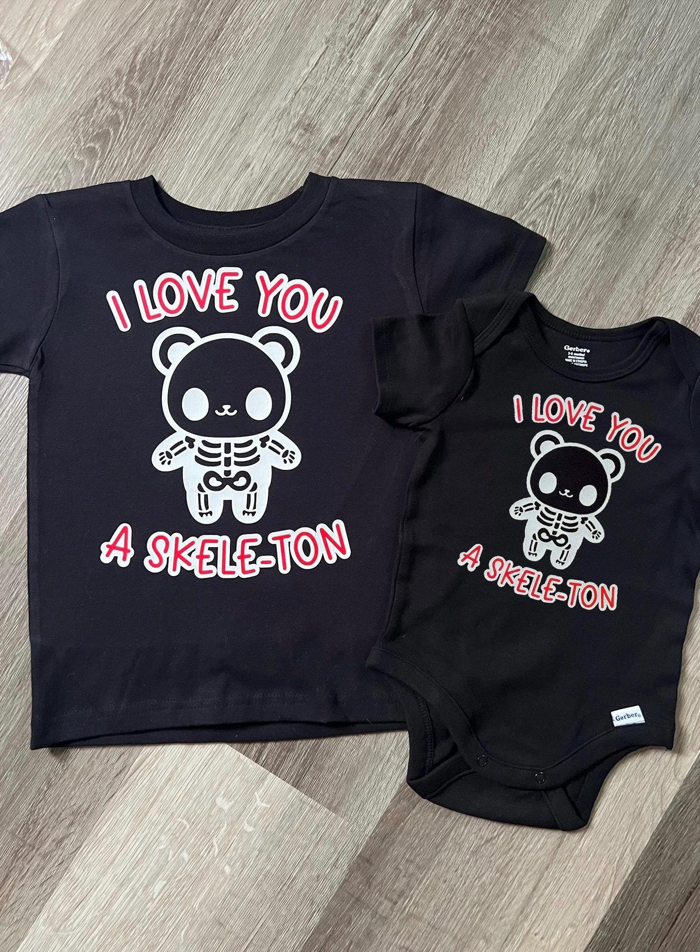 I Love You A Skele-Ton Bodysuit/Toddler Tee