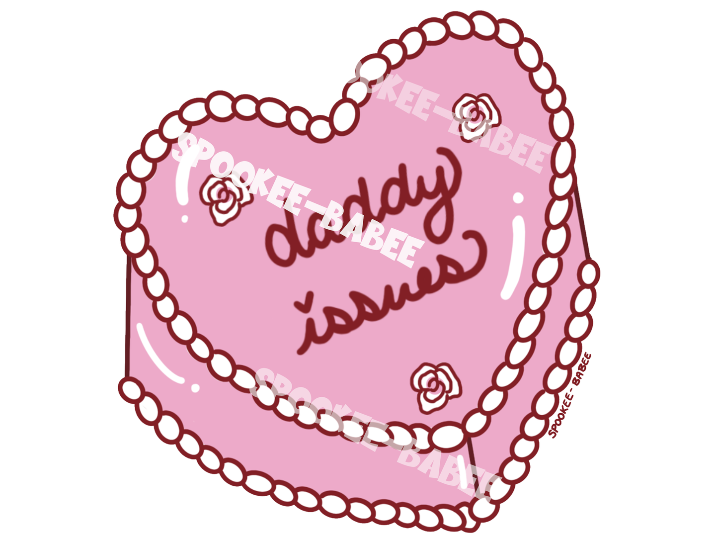 Daddy Issues Cake Sticker