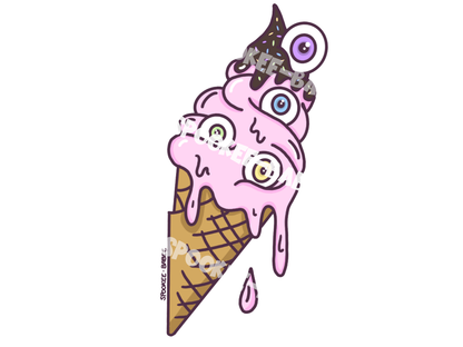 Eye-Scream Cone Sticker